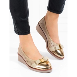 W. Potocki Ženske cipele Potocki zlatni ažur bež 2