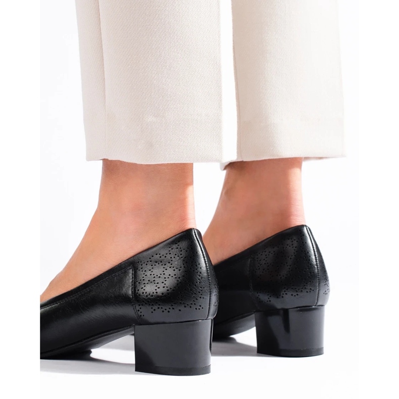 W. Potocki Ženske cipele na nisku petu Potocki crne crno 1