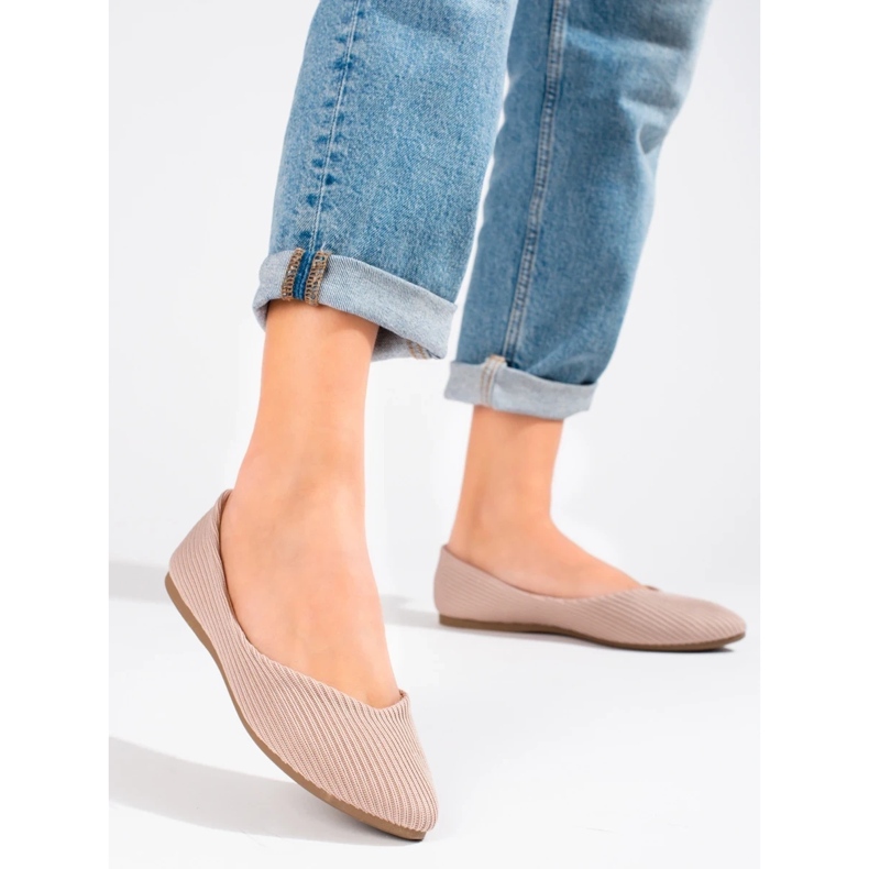 Vinceza ženske tekstilne balerinke bež 2