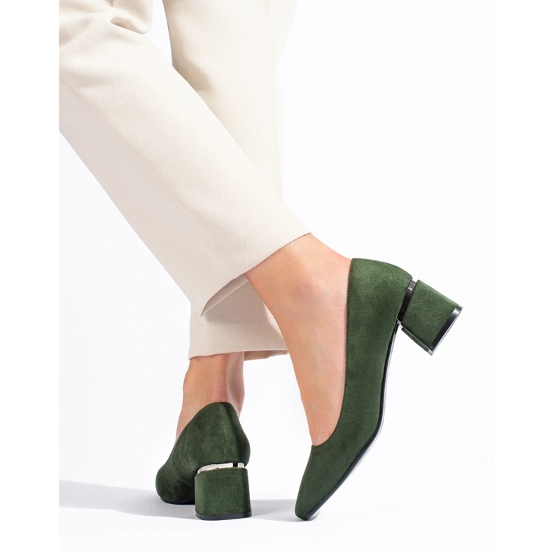 Ženske Vinceza cipele na nisku petu zelene boje zelena 1