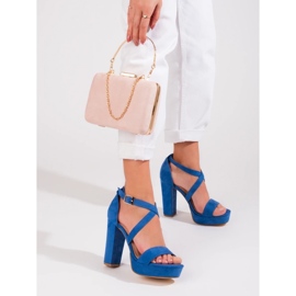 Shelovet plave sandale na visoku petu plava 2