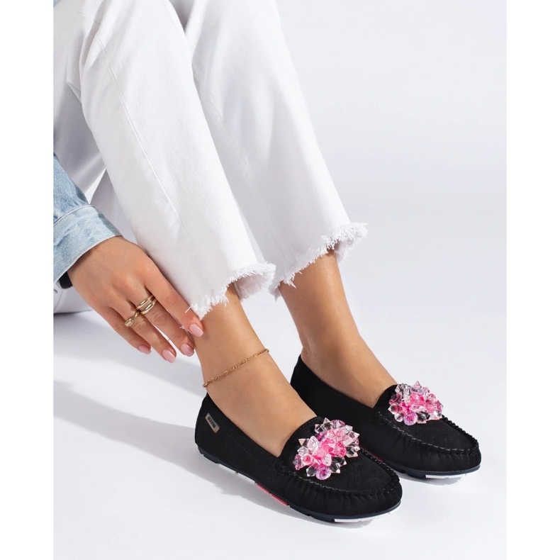 Ženske Shelovet mokasine od crne antilop kože crno 1