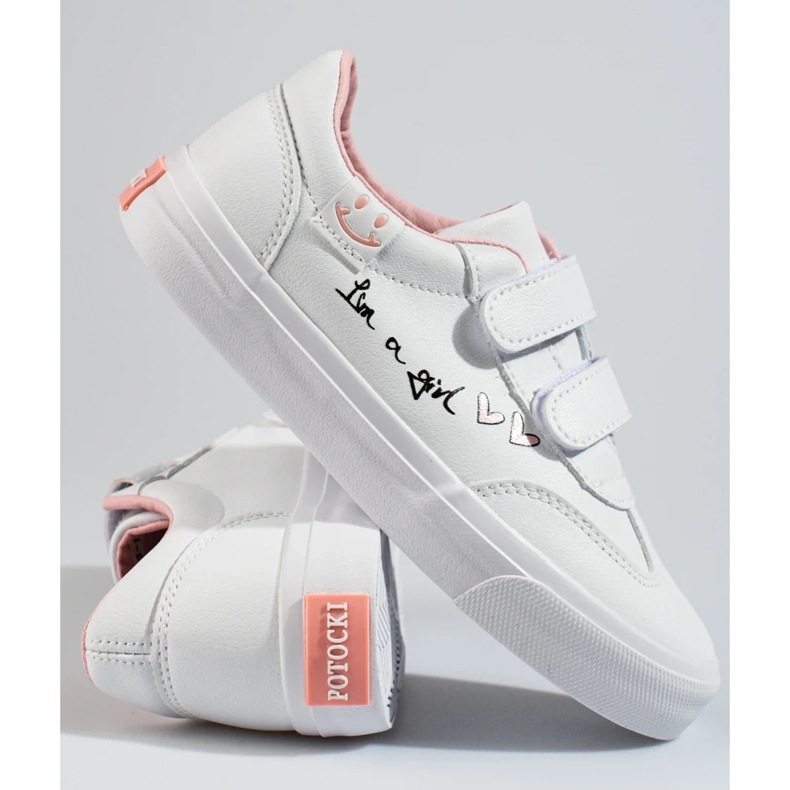 W. Potocki Sportske cipele na čičak za djevojčice Potocki bijele boje bijela 2