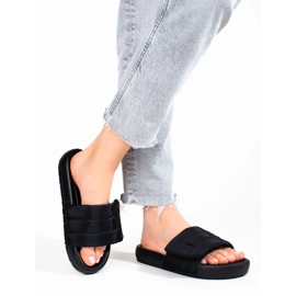 Shelovet ženske crne papuče na čičak crno 2