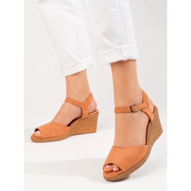 W. Potocki Smeđe sandale na klin W. Potockog smeđa 2