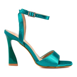 W. Potocki Ženske sandale na visoku petu Potocki zelene boje zelena 2