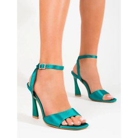 W. Potocki Ženske sandale na visoku petu Potocki zelene boje zelena 1
