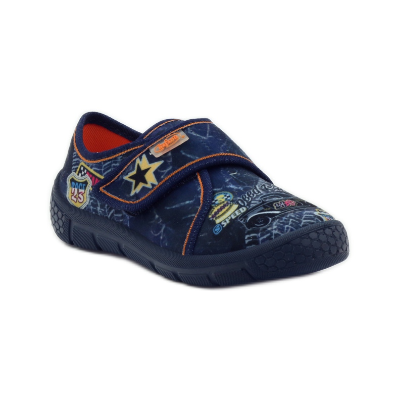 Papuče Super Light Bottom Car Befado tamnoplava narančasta 1