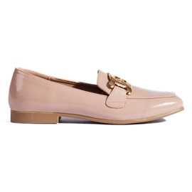 Lakirane roze ženske cipele s lancem Shelovet ružičasta 2