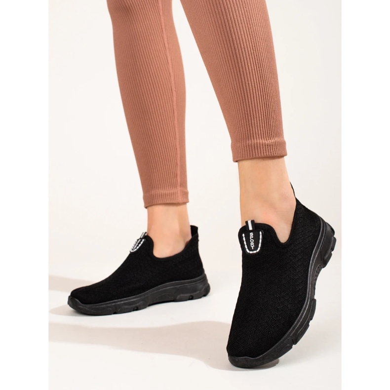 Shelovet crne sportske cipele s natikačama crna 1