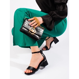 Vinceza Crne klasične sandale na nisku petu iz Vinceze crno 1