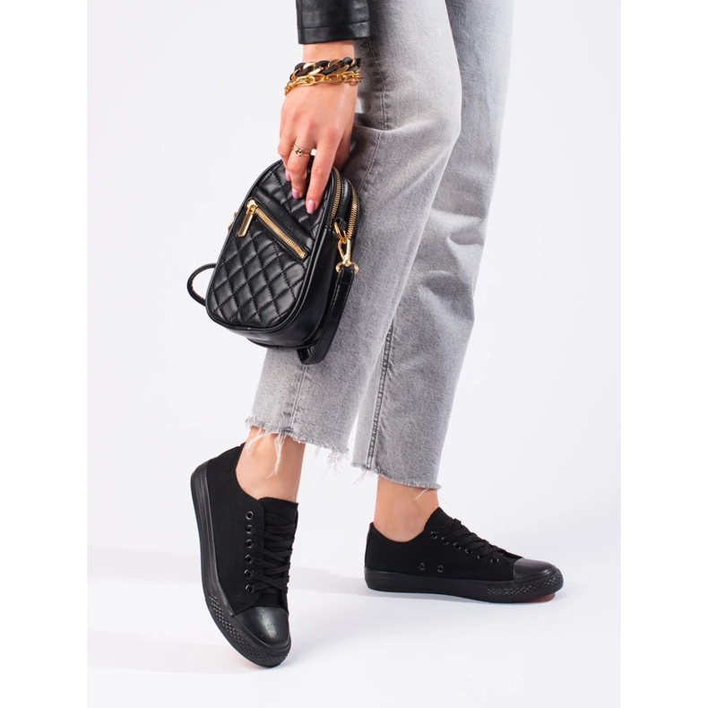 Klasične crne ženske tenisice Shelovet crna 1