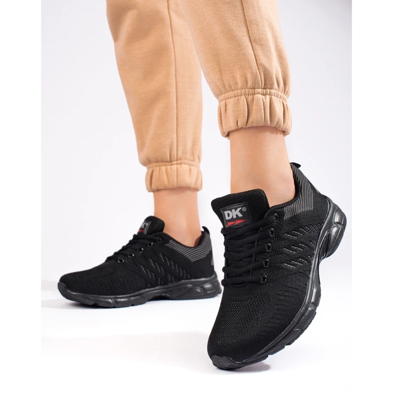 SHELOVET Ženske Dk crne tekstilne tenisice crno 2