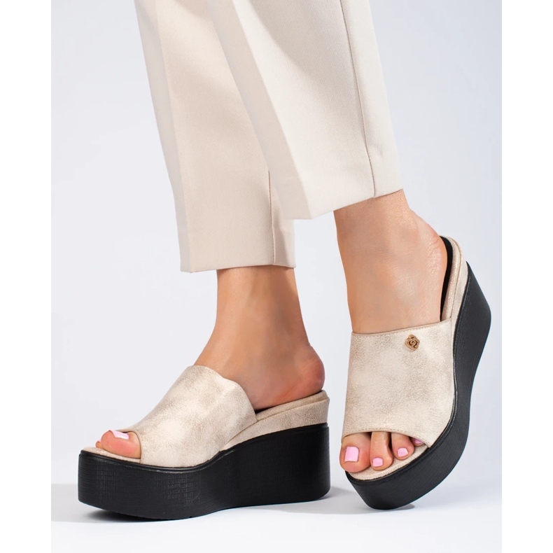 Metalni flip jarudi na zlatnom visokoj klinu zlatna 1