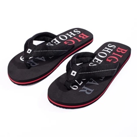 Big Star muške crne papuče LL174614 crno 1