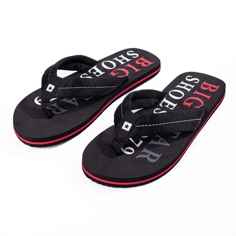 Big Star muške crne papuče LL174614 crna 1