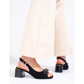 Crne sandale od antilop crna 2