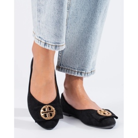 W. Potocki Crne balerinke od brušene kože s ukrasima iz Potockija crna 2