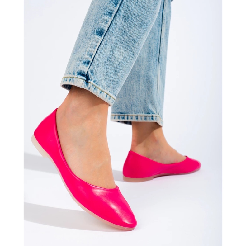 Ženske roze balerinke od Shelovet eko kože ružičasta 1