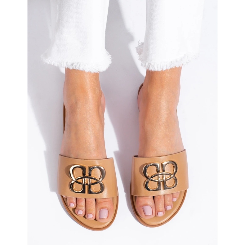 Klasične ženske papuče Shelovet crne boje bež 1