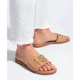 Klasične ženske papuče Shelovet crne boje bež 2