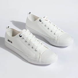 Muške bijele tenisice od ekološke kože Big Star KK174008 bijela 2
