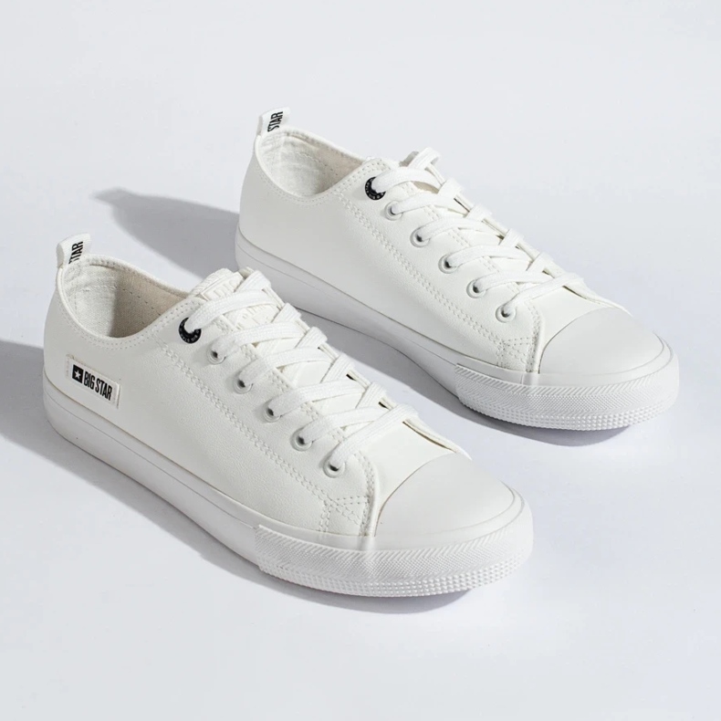 Muške bijele tenisice od ekološke kože Big Star KK174008 bijela 2