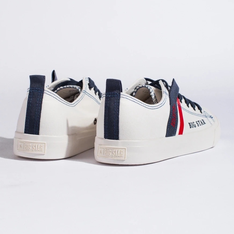 Muške bijele tenisice od ekološke kože Big Star LL174005 bijela 2