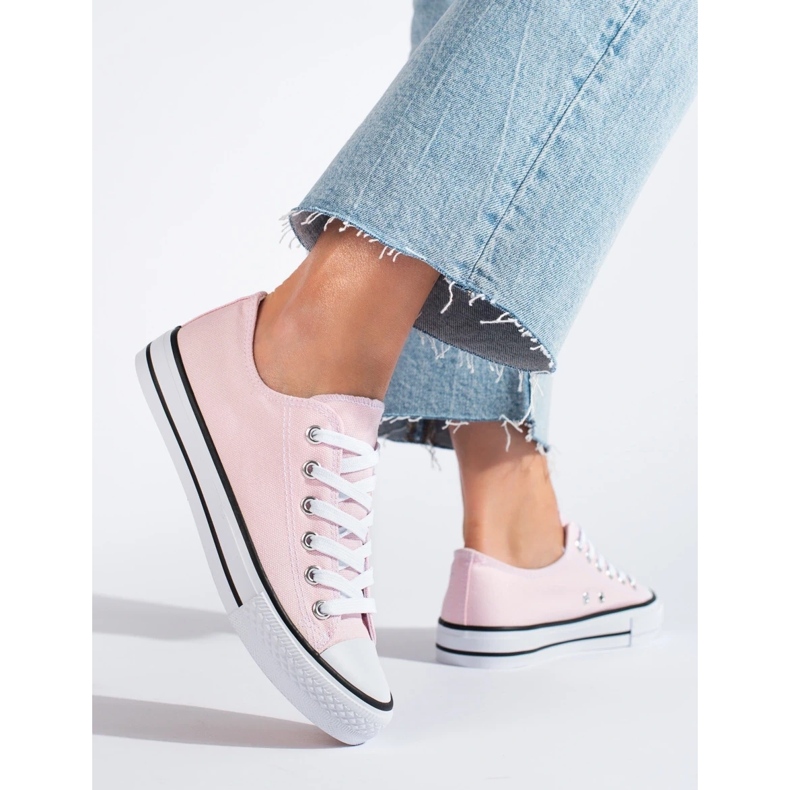 SHELOVET Ženske niske tenisice Vico roze boje ružičasta 2