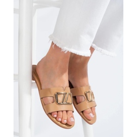 Ravne sandale Shelovet bež boje 1