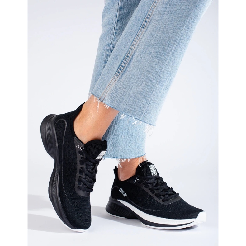 Crne sportske cipele s debelim potplatom Big Star LL274327 crno 2