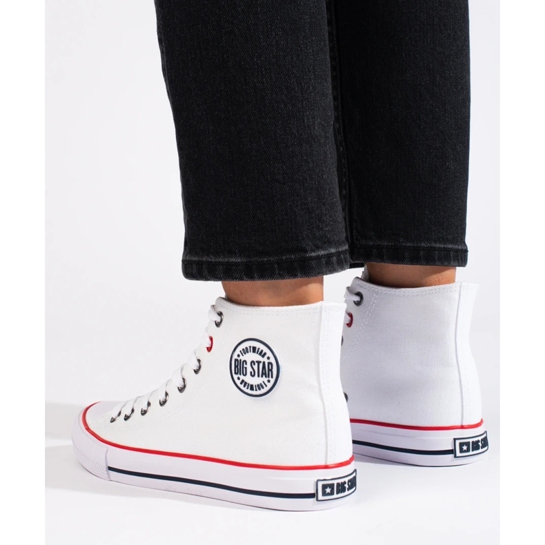 Bijele ženske visoke tenisice Big Star T274026101 bijela 1