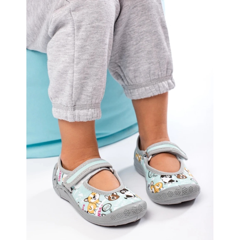 SHELOVET Dječje papuče za vrtić sa psima 3F plava 2