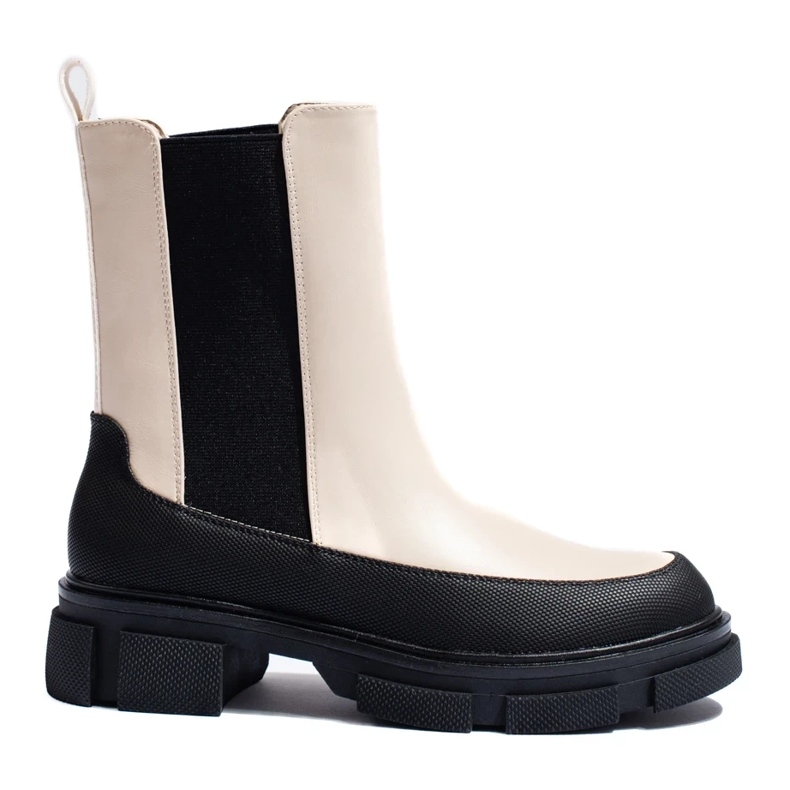 Goodin Bež ženske visoke Chelsea čizme iz Sheloveta 2