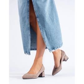 Bež cipele s niskom petom od antilopa Shelovet 2