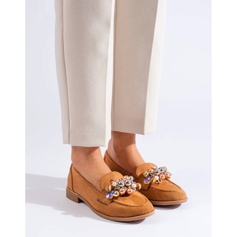 Shelovet ženske kamele lords s kristalima smeđa 1