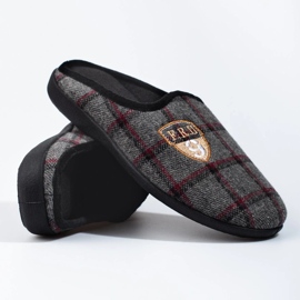 Shelovet muške sive kockaste papuče siva 1