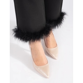 Ženske pumpe na visoku petu bež 1