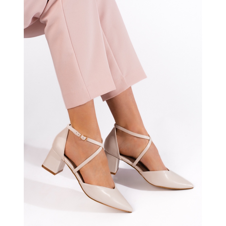 Goodin Svijetlo bež ženske sandale na špic 2