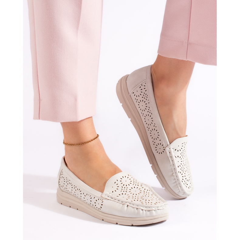 Ženske bijele ažurne mokasine bijela 2