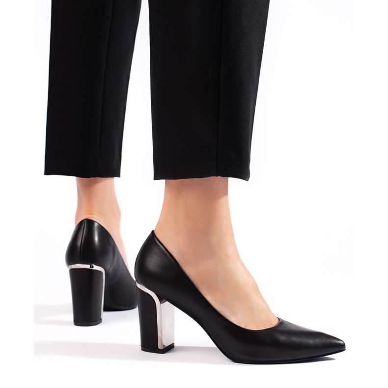 Ženske crne cipele na visoku petu crna 2