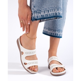 Udobne bijele ženske japanke bijela 2