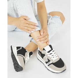 Ženske sportske cipele crne i bež boje crna 2