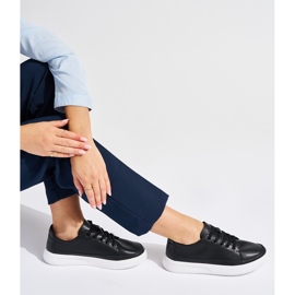 Kožne ažurne crne tenisice Sergio Leone crna 1