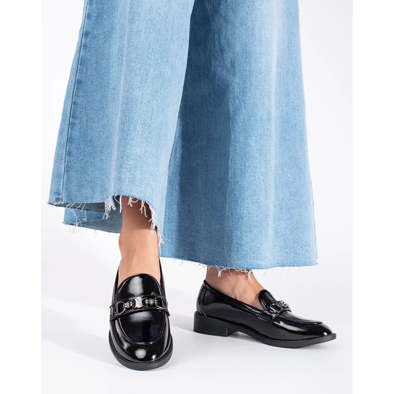 Goodin Lakirane crne ženske natikače crna 2