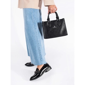 Goodin Lakirane crne ženske natikače crno 1