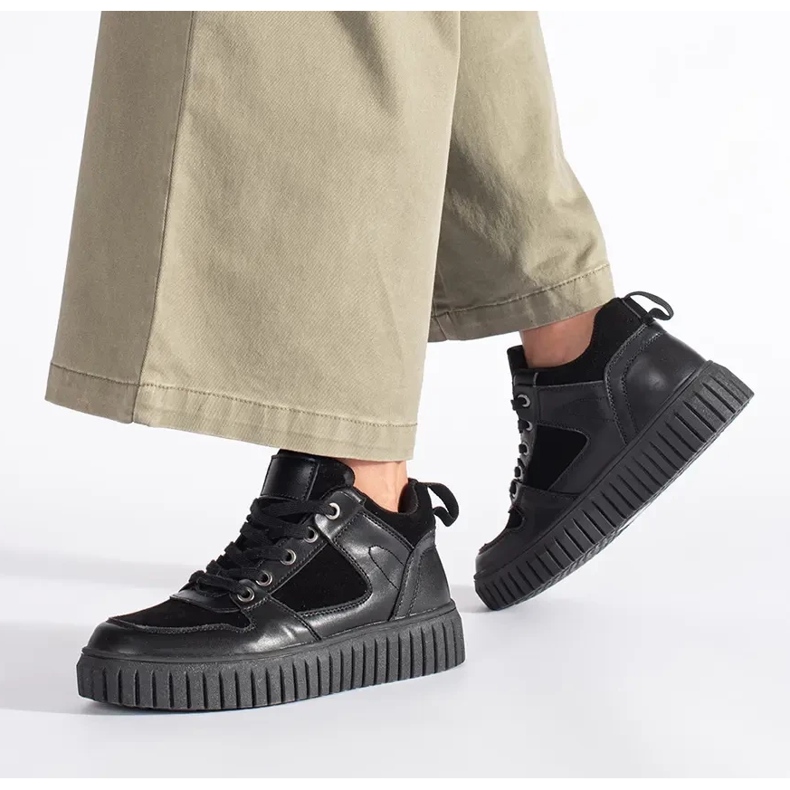 Crne visoke ženske tenisice crna 2