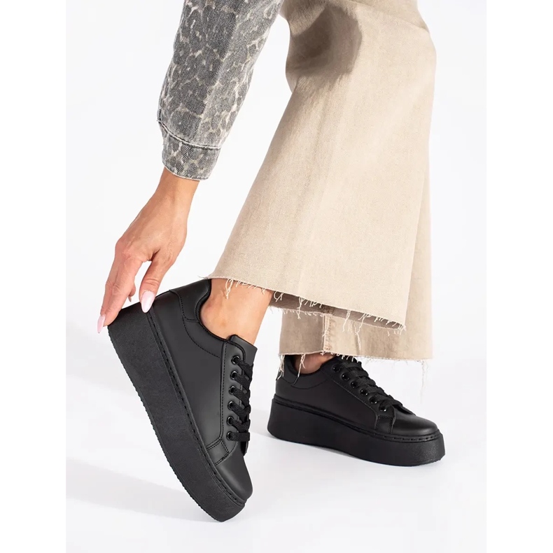 Crne tenisice na platformi crna 2