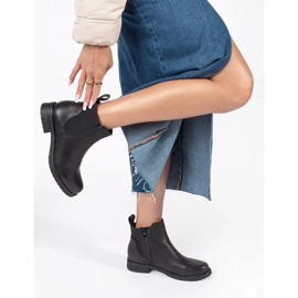 Ženske crne ravne Chelsea čizme crna 1