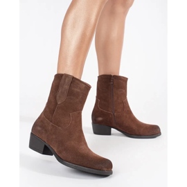 Kožne smeđe kaubojske čizme Sergio Leone smeđa 1